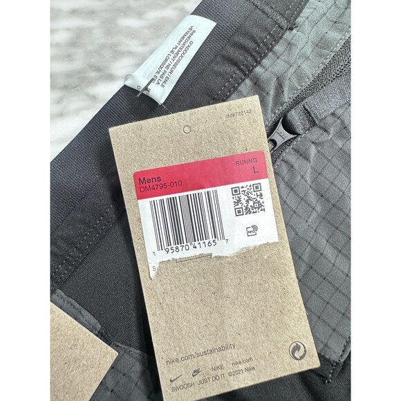 NIKE Dri Fit Trail 1/2-Length Trail Running Tights Black Men's Large DM4795-010 - Picture 9 of 9